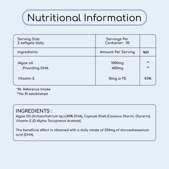 Prowise Omega 3 Supplement with Algae Oil