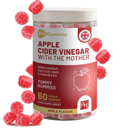 Prowise Apple Cider Vinegar Gummies with the Mother – 60 Vegan Gummies (Apple Flavour)