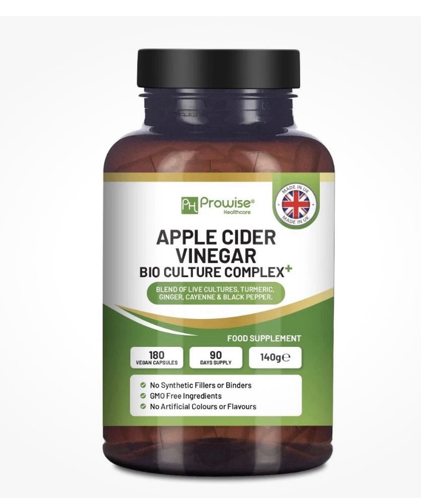 Prowise Apple Cider Vinegar Bio Culture Complex 180 Vegan Capsules