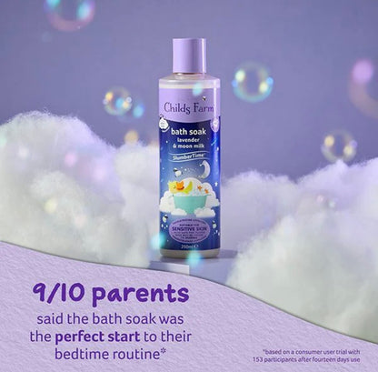 Childs Farm SlumberTime Bath Soak 250ml Lavender & Moon Milk Gentle Bubble Bath for Babies, Kids & Sensitive Skin