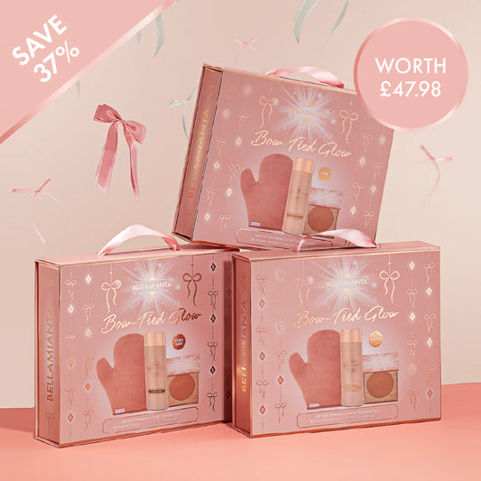 Bellamianta Bow Tied Glow Liquid Glow Tanning Set - Dark