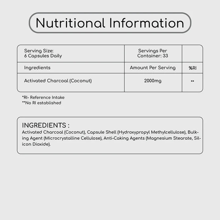 Prowise Activated Charcoal Capsules 2000mg