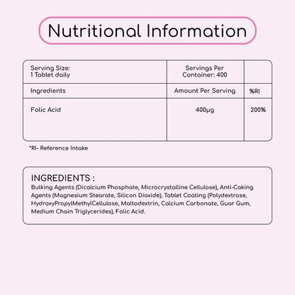 Prowise Folic Acid 400 Tablets