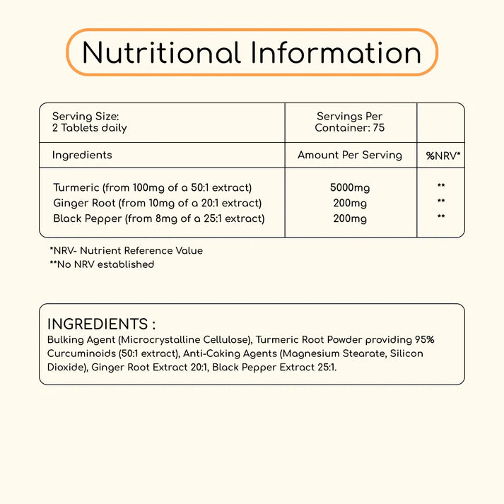 Prowise Turmeric Ginger & Black Pepper Tablets 5400mg