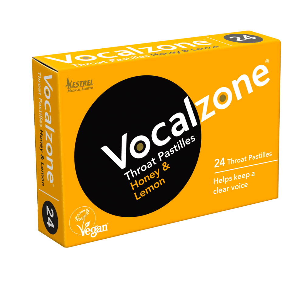 Vocalzone Throat Pastilles Honey & Lemon Flavour - 24 Pack