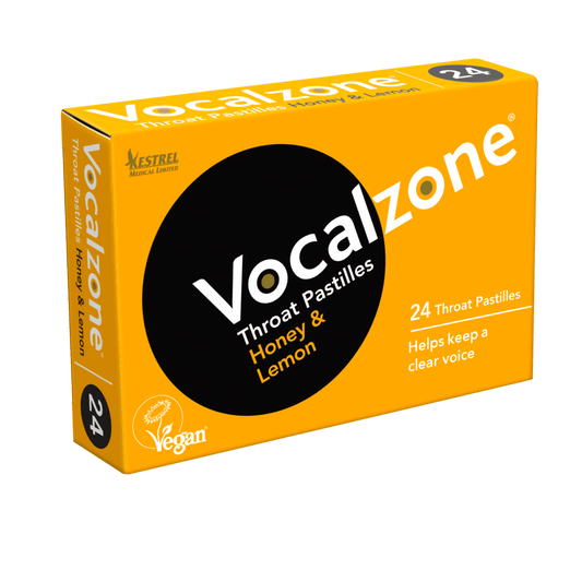 Vocalzone Throat Pastilles Honey & Lemon Flavour - 24 Pack